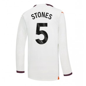 Lacne Muži Futbalové dres Manchester City John Stones #5 2023-24 Dlhy Rukáv - Preč